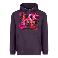 Plum Love Valentine's Day leopard frame Heavyweight Hoodie - LillyAllenDesigns