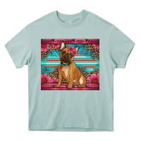 Arona french bulldog floral Heavy Core Tee - Artiststas