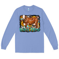 Colony Blue Western Heifer Please Simmental Cow Long Sleeve Tee - LillyAllenDesigns