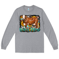 Heather Grey Western Heifer Please Simmental Cow Long Sleeve Tee - LillyAllenDesigns
