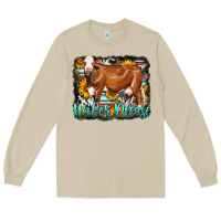 Mushroom Western Heifer Please Simmental Cow Long Sleeve Tee - LillyAllenDesigns