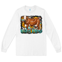 White Western Heifer Please Simmental Cow Long Sleeve Tee - LillyAllenDesigns