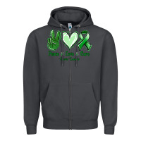 Smoke Peace love cure Liver Cancer Zipper Hoodie - NancyCooperArtShop