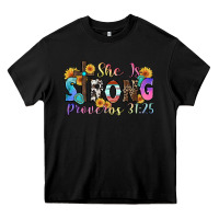 Black she is strong proverbs 31 25 Heavy Core Tee - Zillion Design Studio