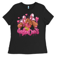 Black galentines afro girl sneakers Ladies Tee - RanaPortraitStore