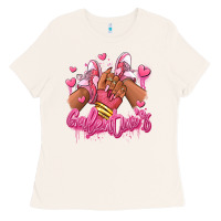 Bone galentines afro girl sneakers Ladies Tee - RanaPortraitStore