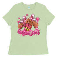 Matcha galentines afro girl sneakers Ladies Tee - RanaPortraitStore