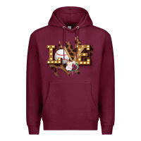 Burgundy Love Softball Premium Hoodie - Bettercallsaul