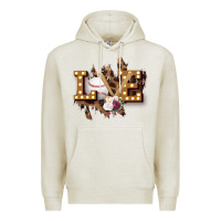 Oatmeal Heather Love Softball Premium Hoodie - Bettercallsaul