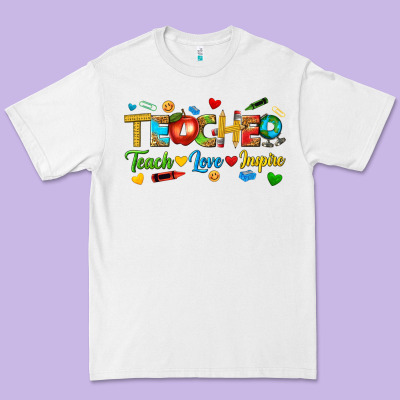 Premium Tee teacher teach love inspire tbw