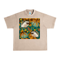 French Oak hedgehog and pumpkins seamless pattern Urban Heavy Tee - BundleAndBundleShop