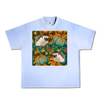 Grape Ice hedgehog and pumpkins seamless pattern Urban Heavy Tee - BundleAndBundleShop