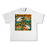 Lunar Rock hedgehog and pumpkins seamless pattern Urban Heavy Tee - BundleAndBundleShop