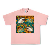Salmon hedgehog and pumpkins seamless pattern Urban Heavy Tee - BundleAndBundleShop