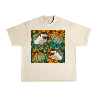 Sandshell hedgehog and pumpkins seamless pattern Urban Heavy Tee - BundleAndBundleShop