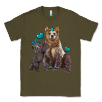 Army Green mama bear and baby bear Classic Tee - Artiststas
