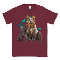 Burgundy mama bear and baby bear Classic Tee - Artiststas