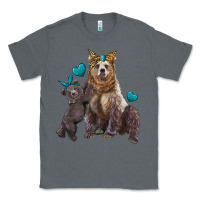Charcoal Heather mama bear and baby bear Classic Tee - Artiststas
