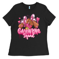 Black galentine squad afro girl sneakers Ladies Tee - RanaPortraitStore