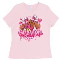 Bubblegum Pink galentine squad afro girl sneakers Ladies Tee - RanaPortraitStore