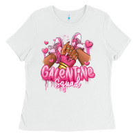 White galentine squad afro girl sneakers Ladies Tee - RanaPortraitStore
