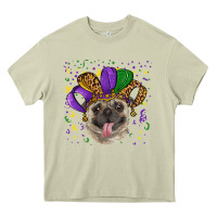 Mossy Mardi gras hat pug Heavy Core Tee - RanaPortraitStore