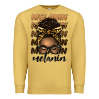 Antique Gold melanin afro messy bun Premium Sweatshirt - Artiststas
