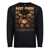 Black melanin afro messy bun Premium Sweatshirt - Artiststas