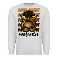 Dove Grey melanin afro messy bun Premium Sweatshirt - Artiststas