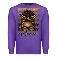Purple melanin afro messy bun Premium Sweatshirt - Artiststas