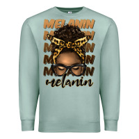 Seafoam melanin afro messy bun Premium Sweatshirt - Artiststas