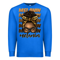 True Royal melanin afro messy bun Premium Sweatshirt - Artiststas