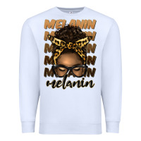 White melanin afro messy bun Premium Sweatshirt - Artiststas