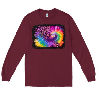 Burgundy tie dye leopard glitter background Long Sleeve Tee - Jasminsmagicworld