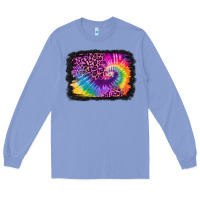 Colony Blue tie dye leopard glitter background Long Sleeve Tee - Jasminsmagicworld