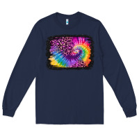 Navy tie dye leopard glitter background Long Sleeve Tee - Jasminsmagicworld