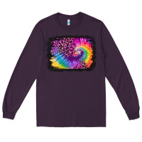 Plum tie dye leopard glitter background Long Sleeve Tee - Jasminsmagicworld