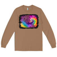 Toasted Coconut tie dye leopard glitter background Long Sleeve Tee - Jasminsmagicworld