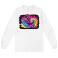 White tie dye leopard glitter background Long Sleeve Tee - Jasminsmagicworld