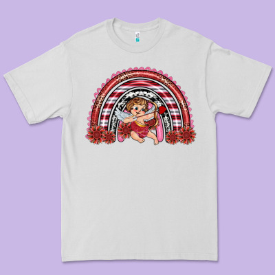 Premium Tee valentine's day cupid rainbow
