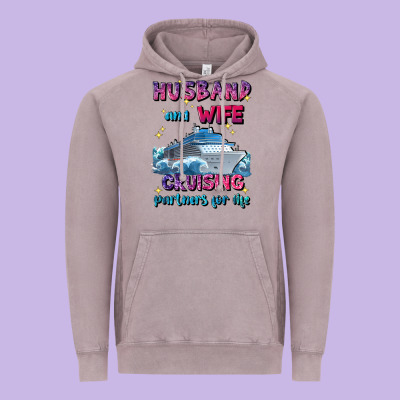 Husband And Wife Cruising Partners For Life Vintage Hoodie Designed By Jahusdesignshop