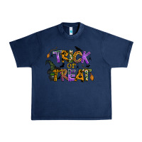 Navy trick or treat Urban Heavy Tee - BundleAndBundleShop