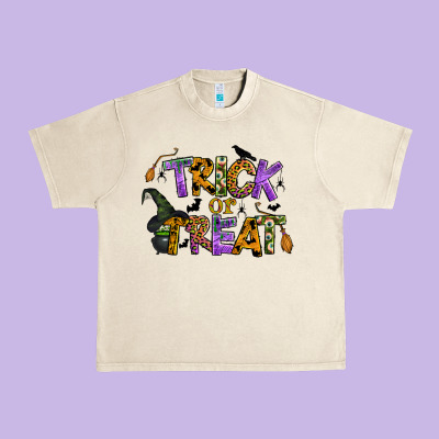 Trick Or Treat Urban Heavy Tee Designed By Bundleandbundleshop
