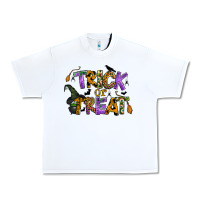 White trick or treat Urban Heavy Tee - BundleAndBundleShop