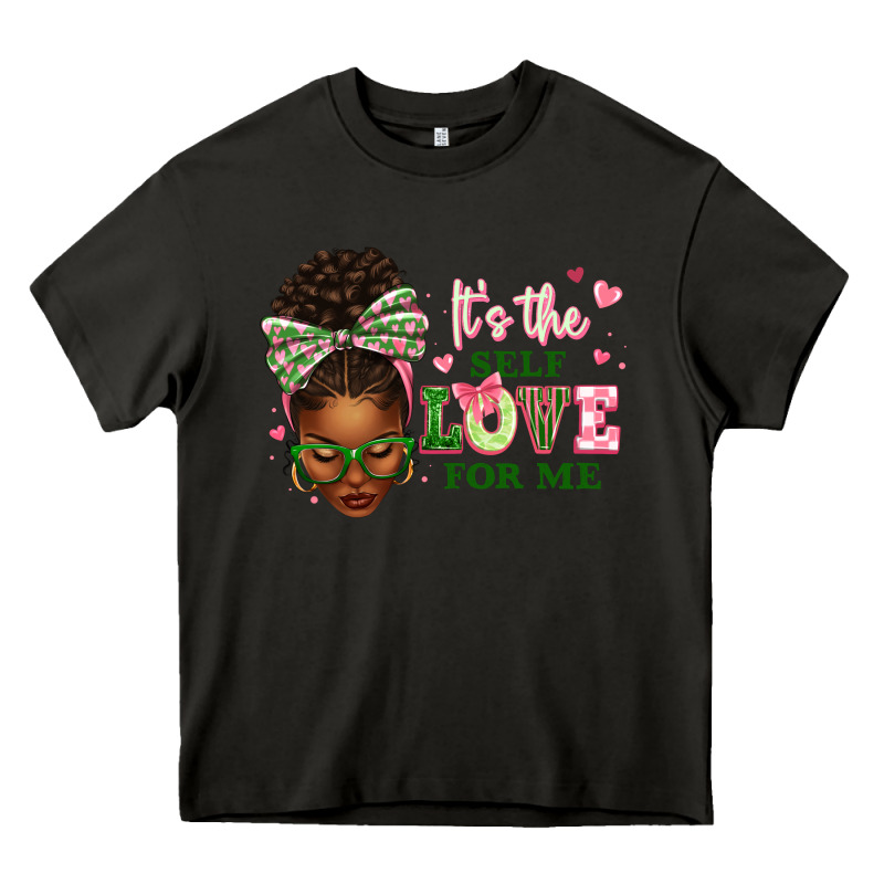 Sorority Colors It's The Self Love For Me Afro Wom Heavy Core Tee by texasbilliewilder | Teevron