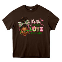 Chocolate Brown sorority colors it's the self love for me afro wom Heavy Core Tee - texasbilliewilder