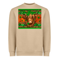 Mushroom st patricks day long haired cow Heavyweight Sweatshirt - Jasminsmagicworld