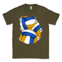 Army Green volleyball patch Classic Tee - AdoDesignShop