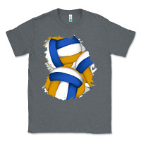 Charcoal Heather volleyball patch Classic Tee - AdoDesignShop