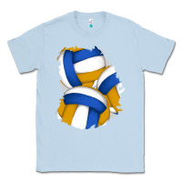 Dusty Blue volleyball patch Classic Tee - AdoDesignShop